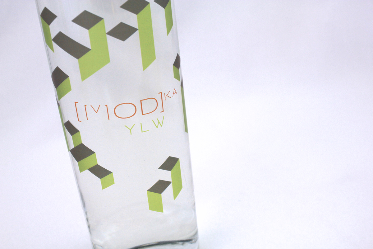 Vodka  Packaging  colored  transparent modern abstract sophisticated geometric