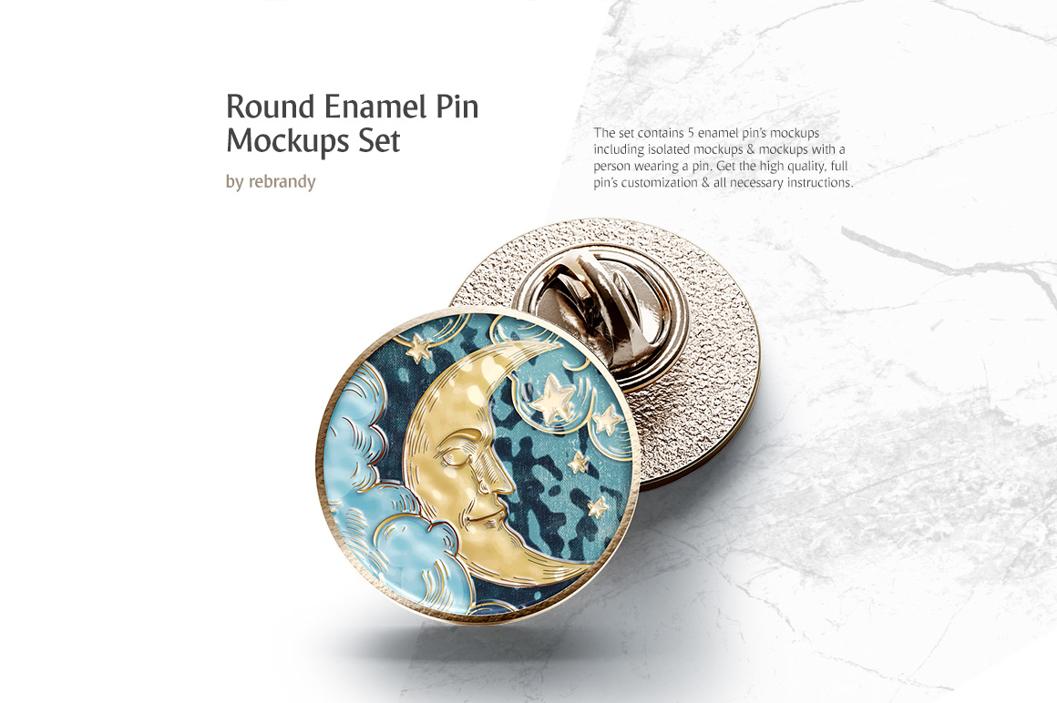 Mockup mock up Enamel Pin button brooches embossing sleeve link lapel pin company