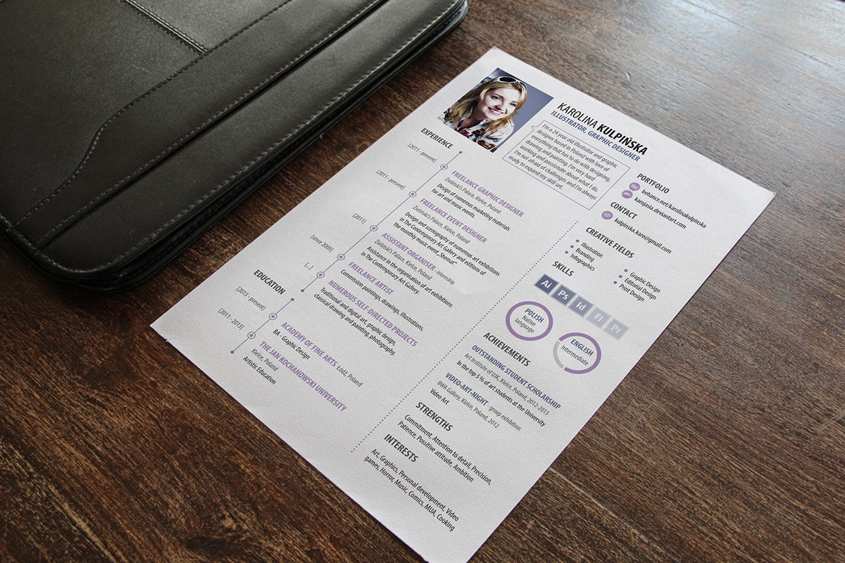Resume CV personal Personal Resume Radiant Orchid color purple happy