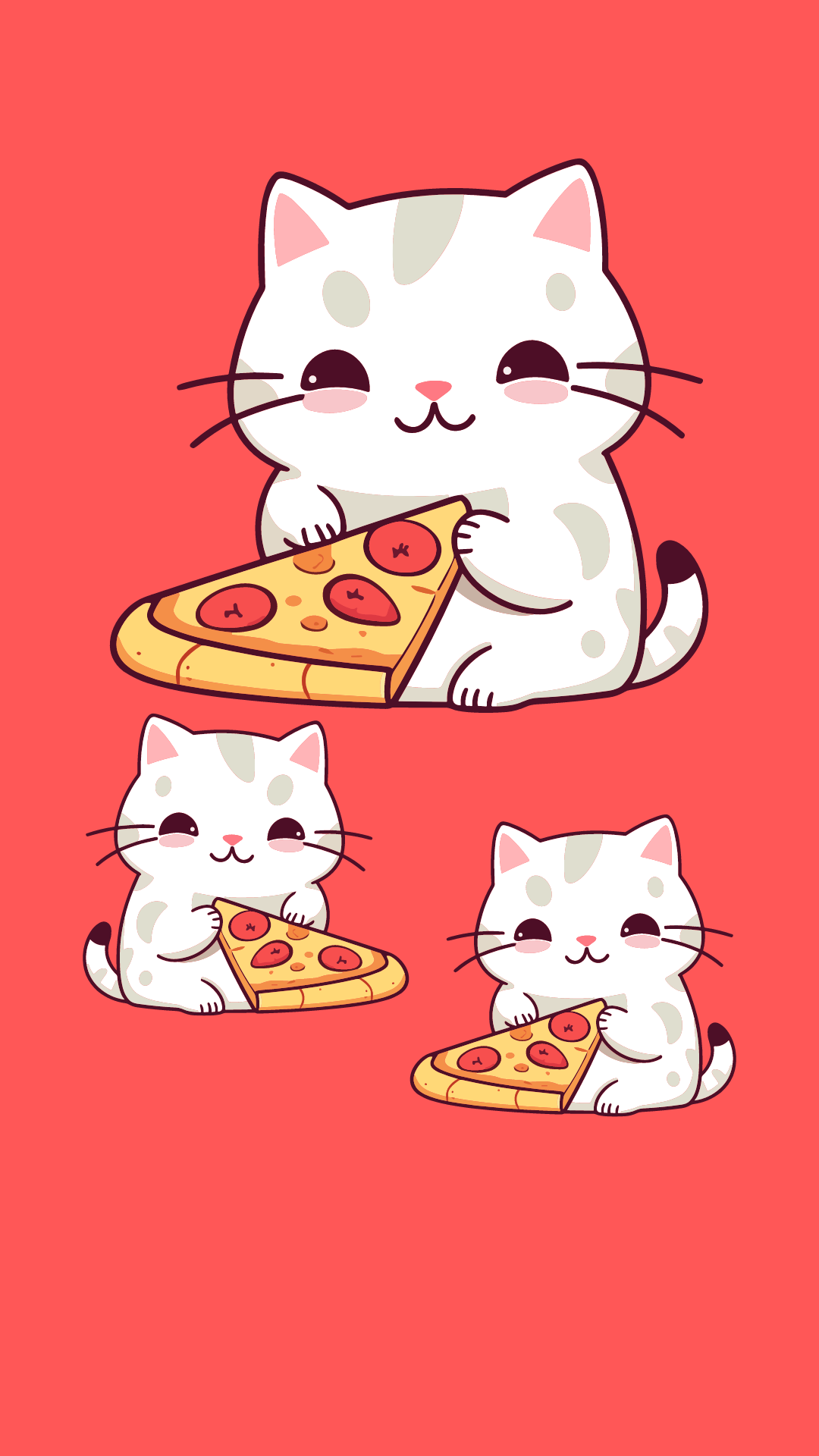 Cat Digital Art  Graphic Designer wallpaper kittens cute pussycat Pizza girls hello kitty