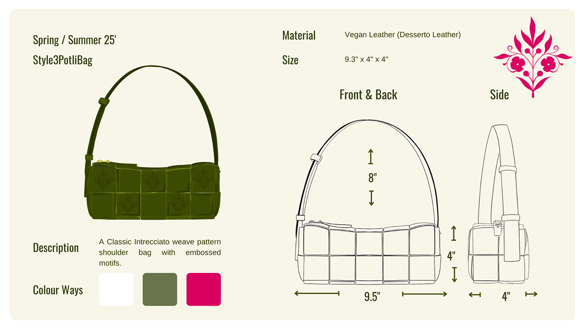 design accessory design leather bag Leather Craft Bottega Veneta Fashion  ILLUSTRATION  product design 