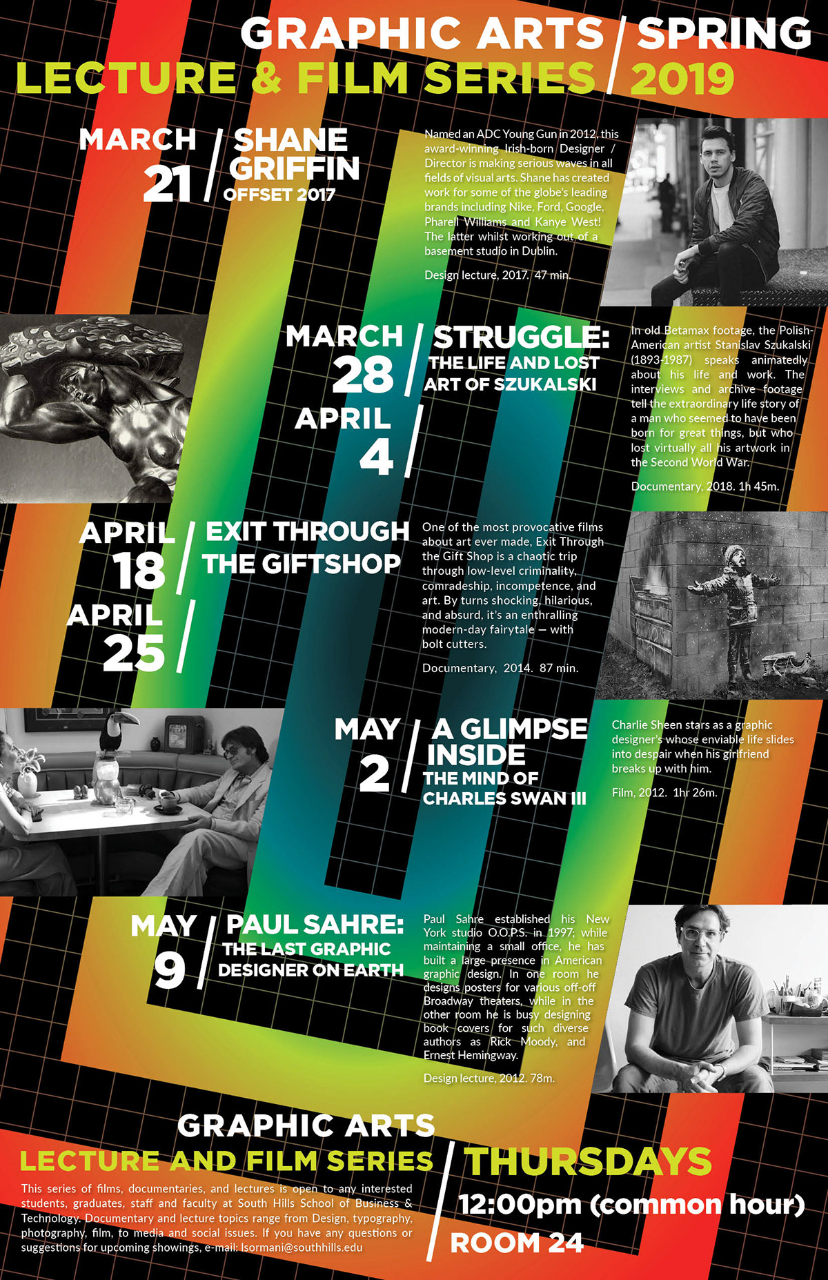 posters Promotion film series lectures graphic design 