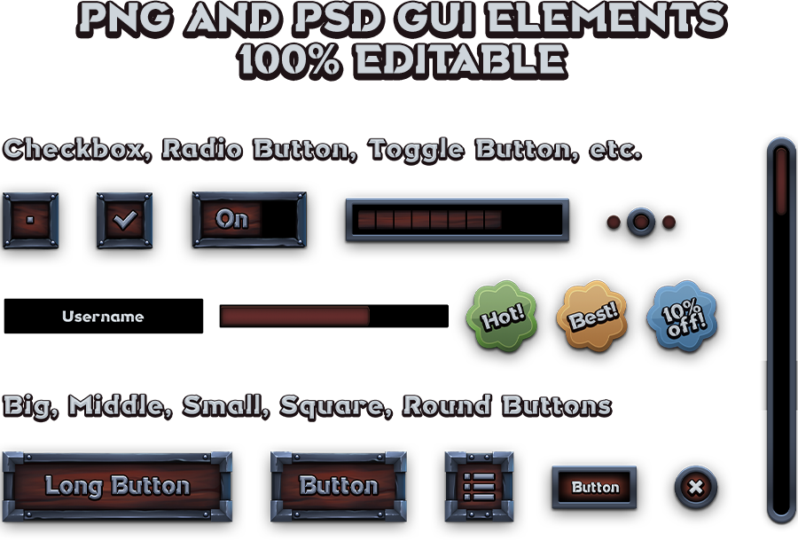 game GUI Interface UI UI/UX viking wood