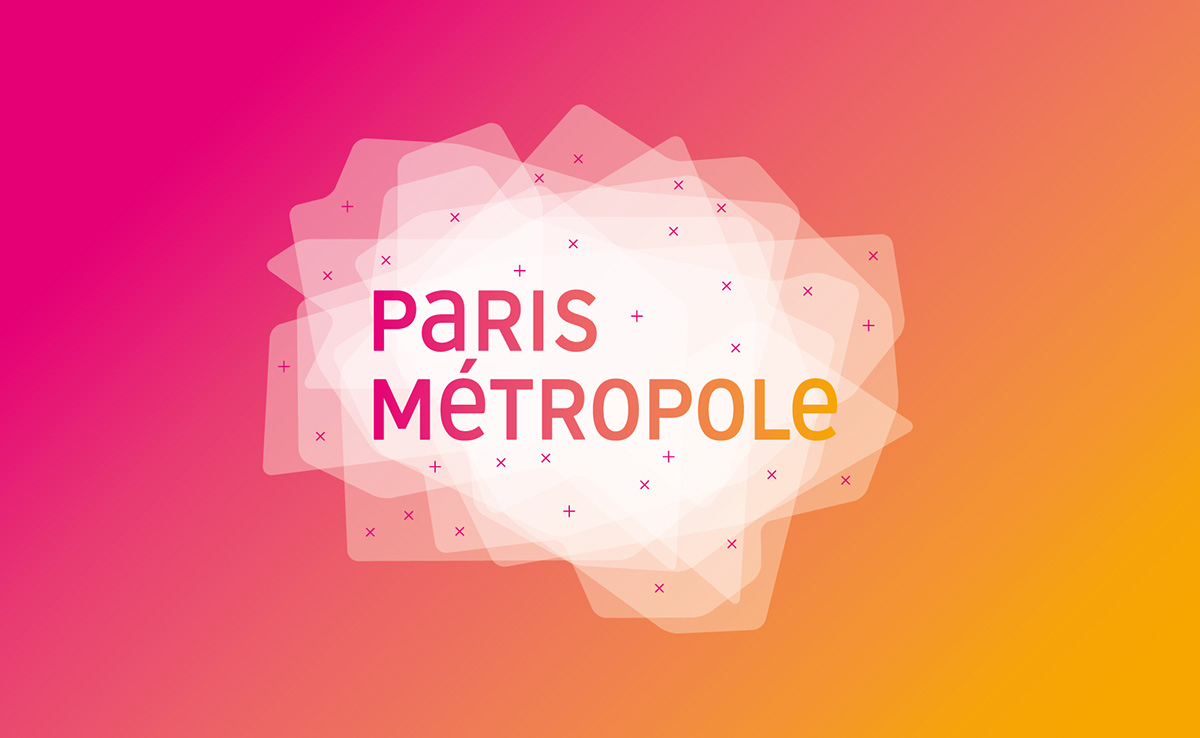 Paris Cities metropolitan grand paris collectivité territorial identité visuelle Logotype map cartography custom font