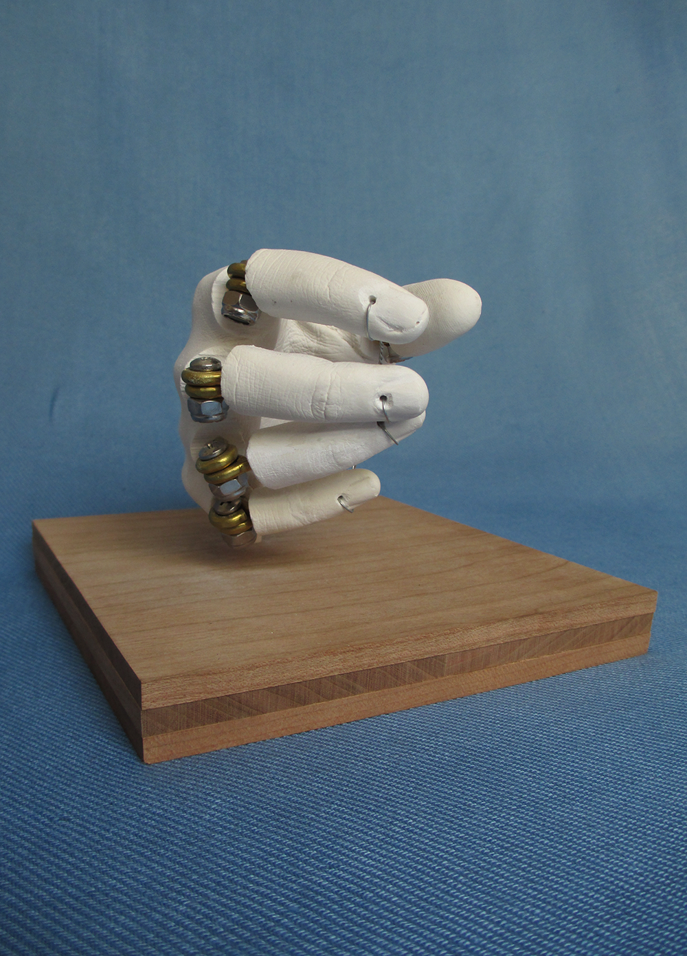 plaster hand cast  sculpture hinges pencil writer parsons 2013 