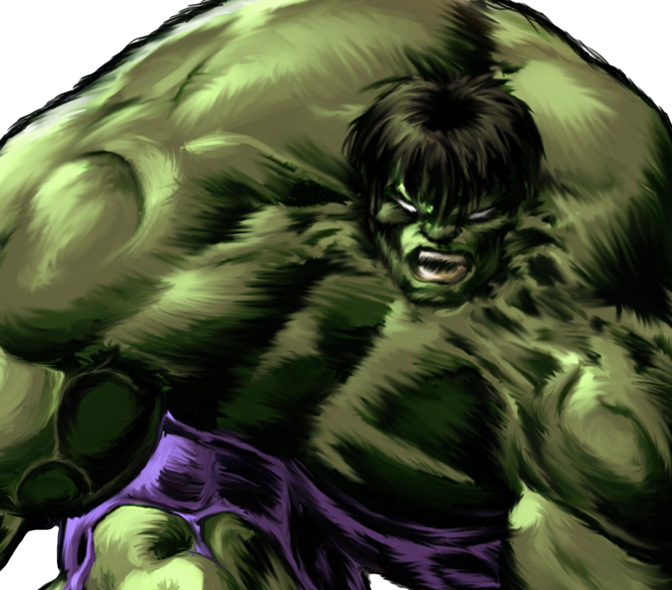 wolverine Hulk super heroes platt college digital painting Creative Tribute Fan Art