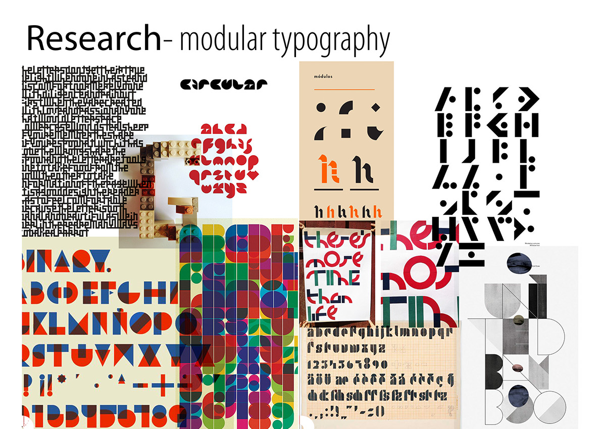 visual identity modular typography festival