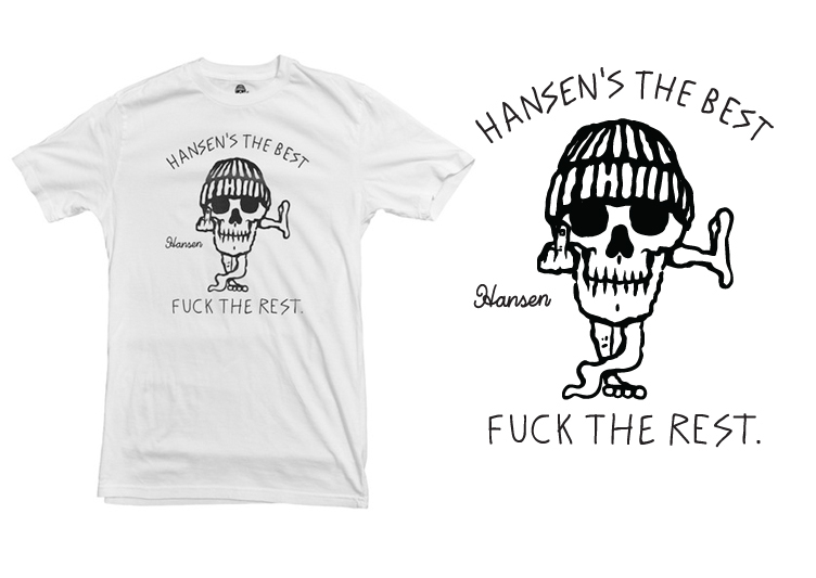 skull indian t-shirt tee Hansen Clothing harley