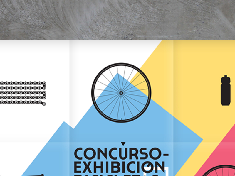 poster Bike Exhibition  handmade vector