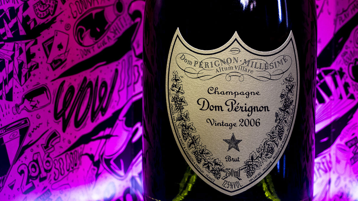 Champagne happy new year france French luxury bottle Paris Dom Perignon luxe
