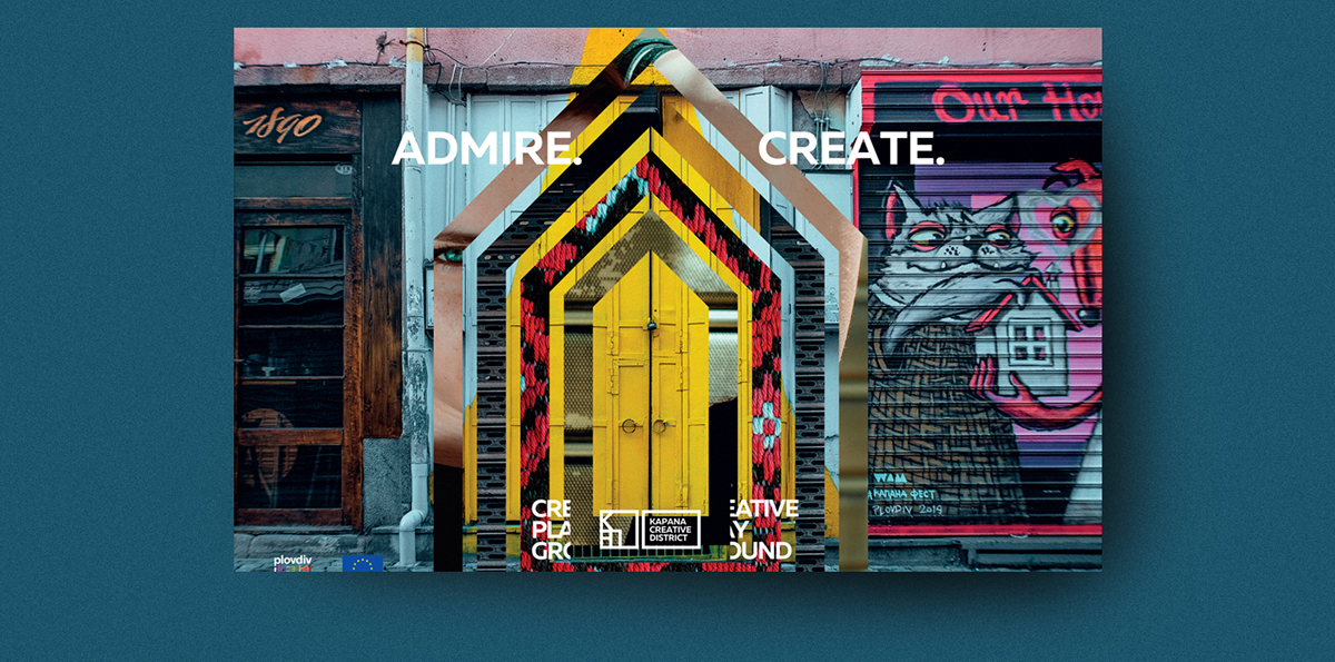 branding identity logo creative district poster design creative district graphic design