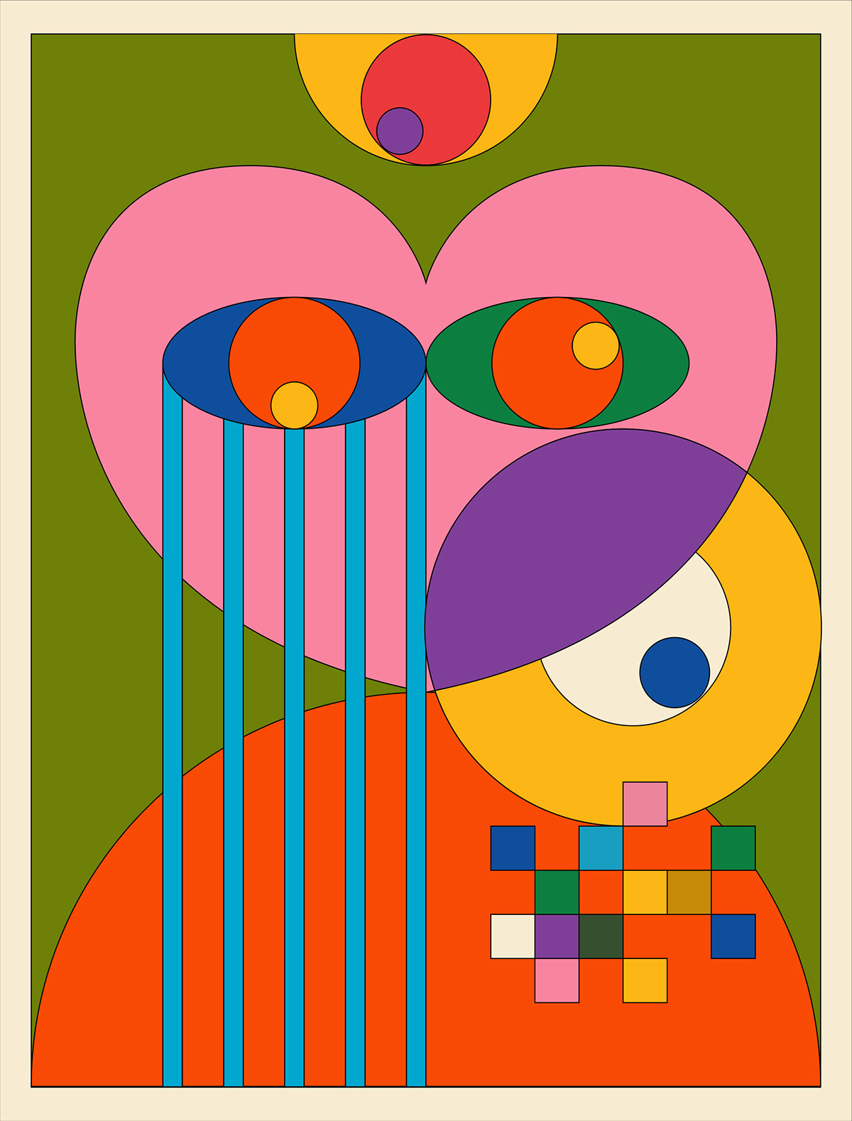 abstract bauhaus Minimalism poster visual identity artwork Digital Art  cartoon sketch concept art