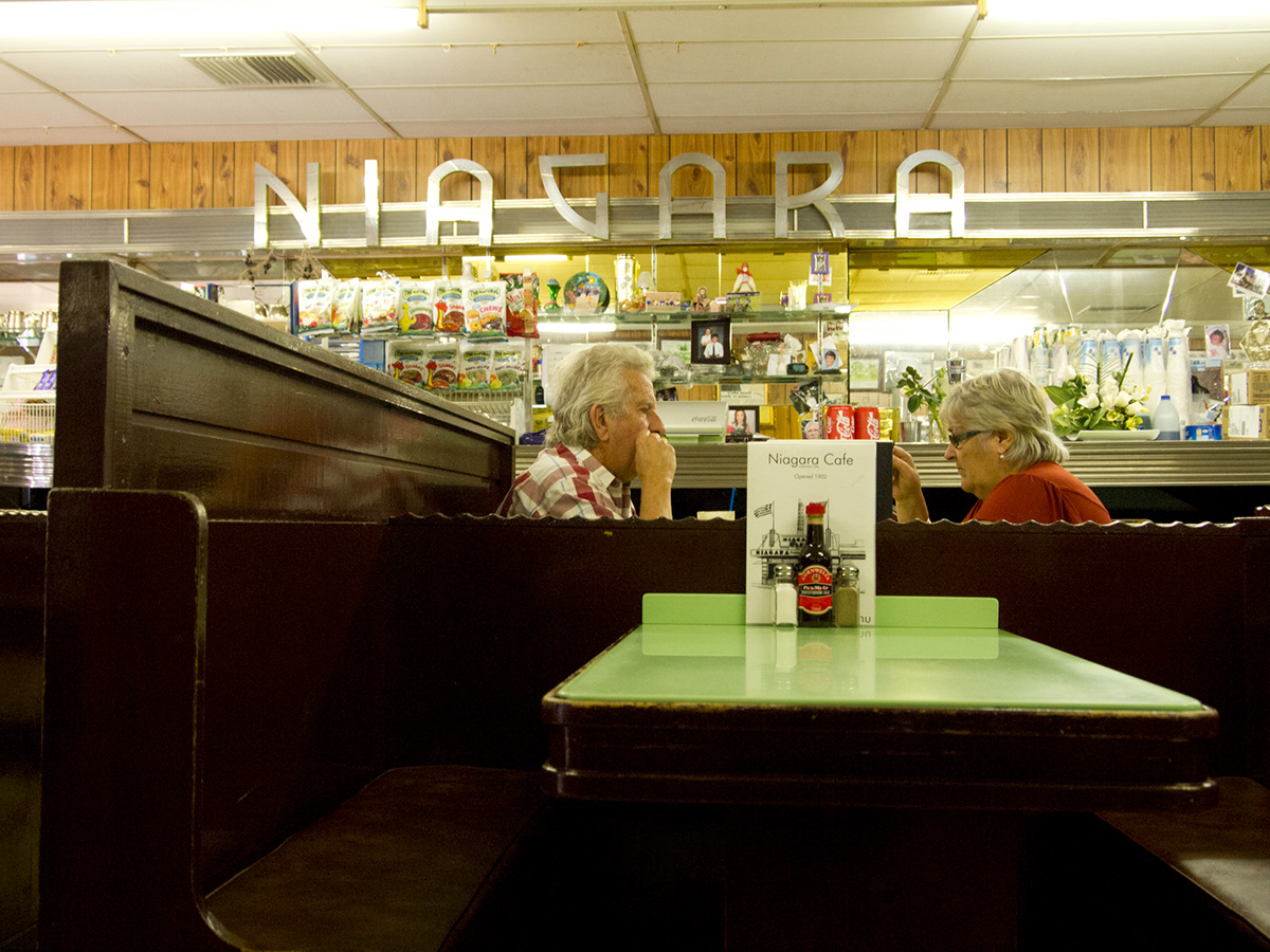 Niagara Cafe Gundagai Doug Spowart Victoria Cooper meat pie 1950s diner robert frank