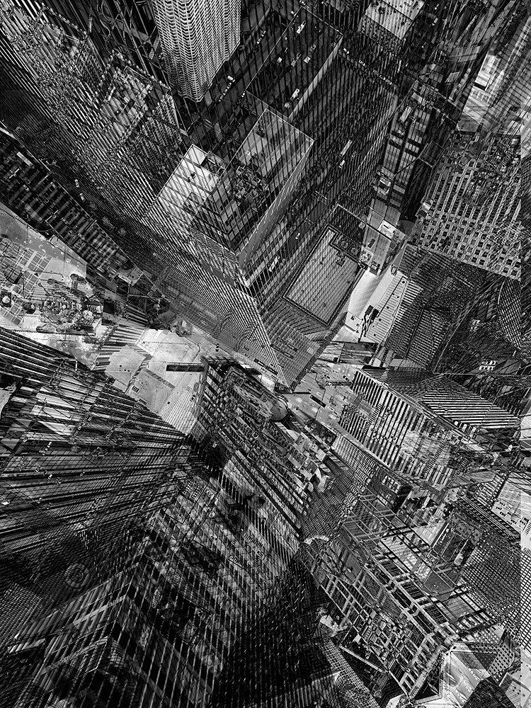 Aerial collage Black&white