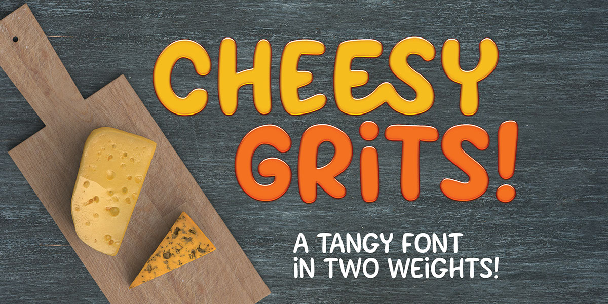 cheesy grits font Typeface smooth bold rounded branding  logo cute