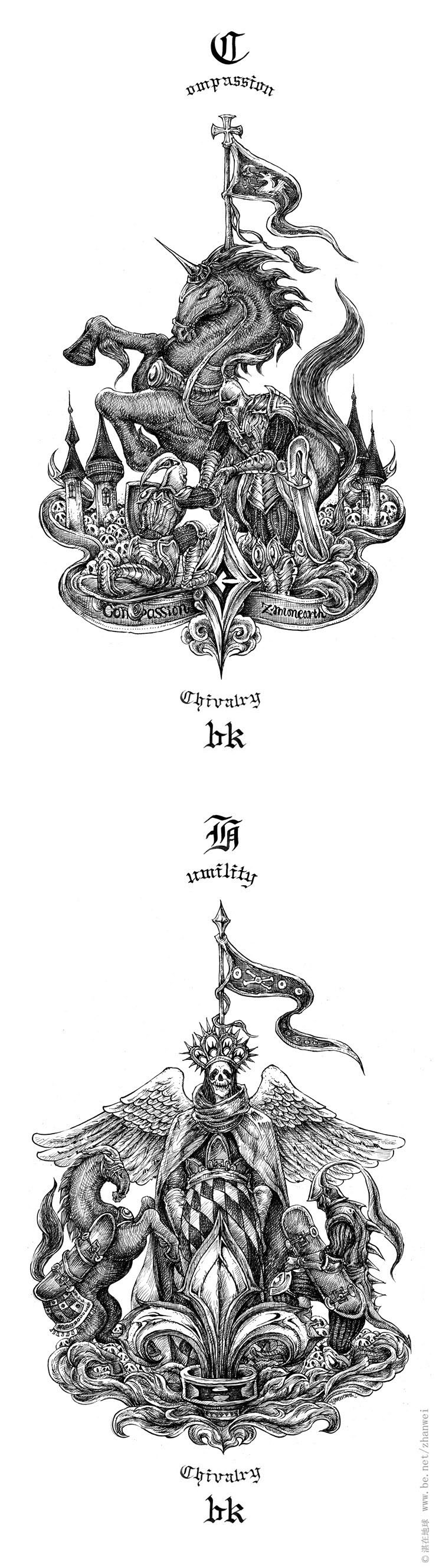 heraldry logo Sk8 chivalry zhanwei 湛在地球 ZHANZaidiqiu skateboard wine intaglio
