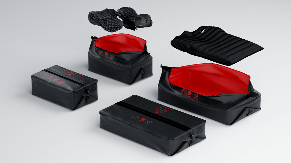 Nike sneakerboots seeding kit Packaging Fashion  influencers Render 3D