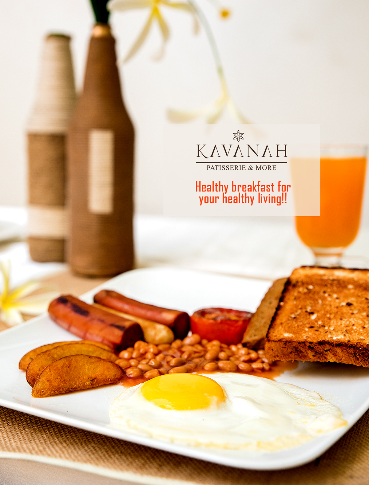 breakfast food photography Hyderabad Kavanah healthy breakfast foodie brochure design