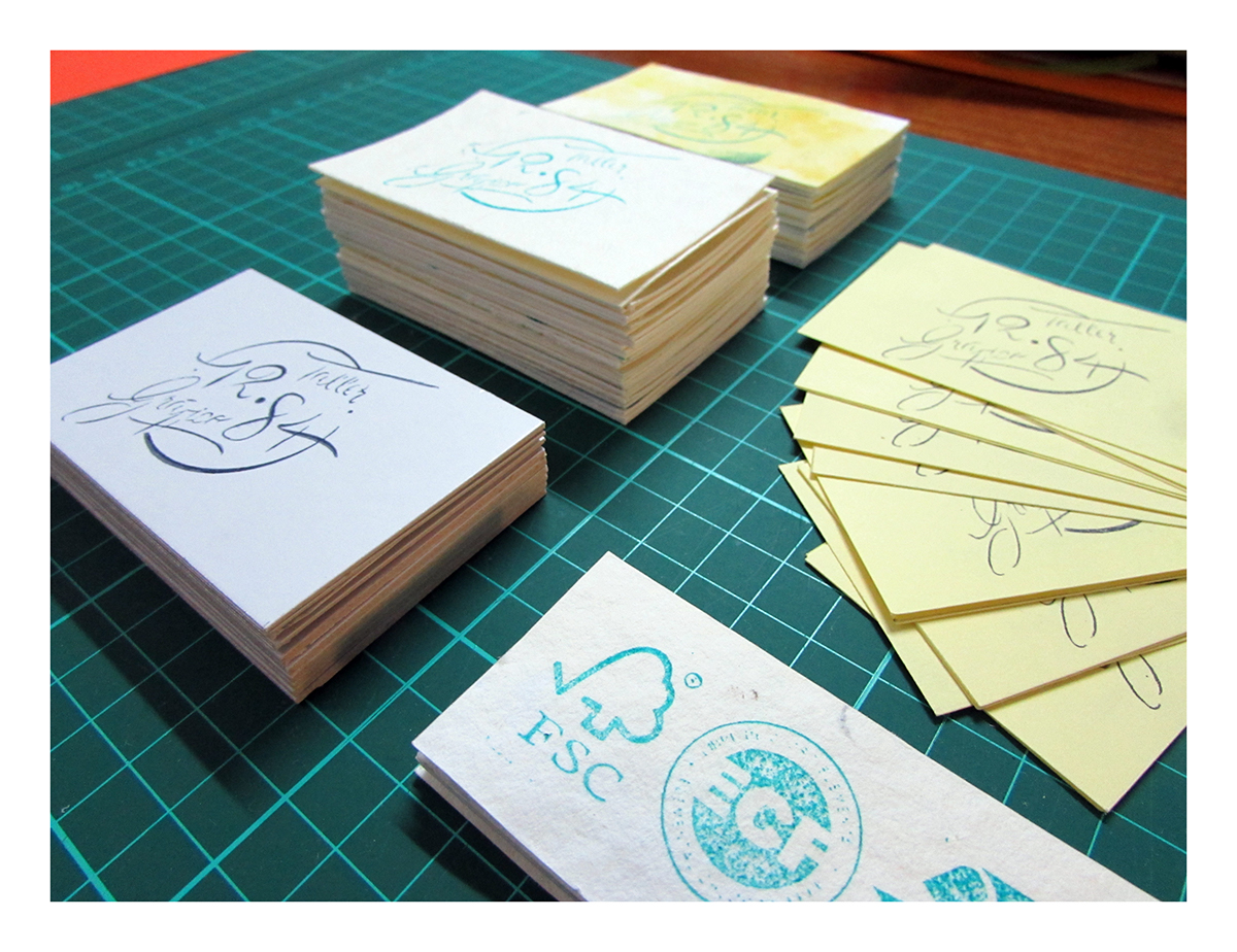 recycled paper eco friendly graphic design  brand personal cards
