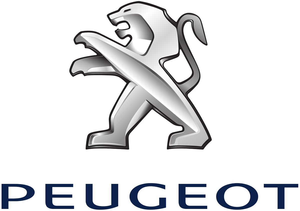 PEUGEOT car Tribal Logo leaves city background blue black