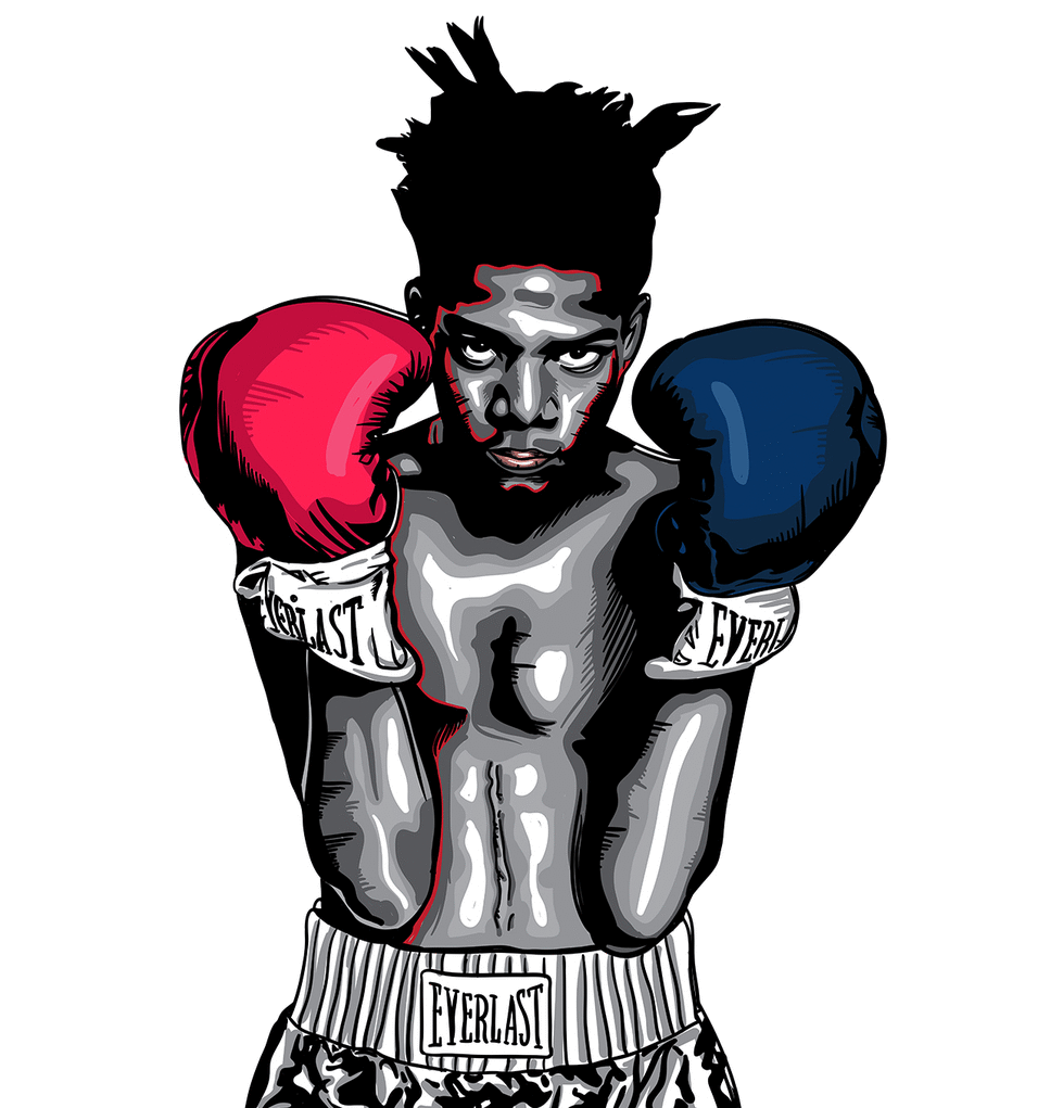 basquiat pop art portrait Digital Drawing digital illustration digital portrait Graffiti Jean-Michel Basquiat Neo-expressionism Pop Art Street Art  watercolor textures