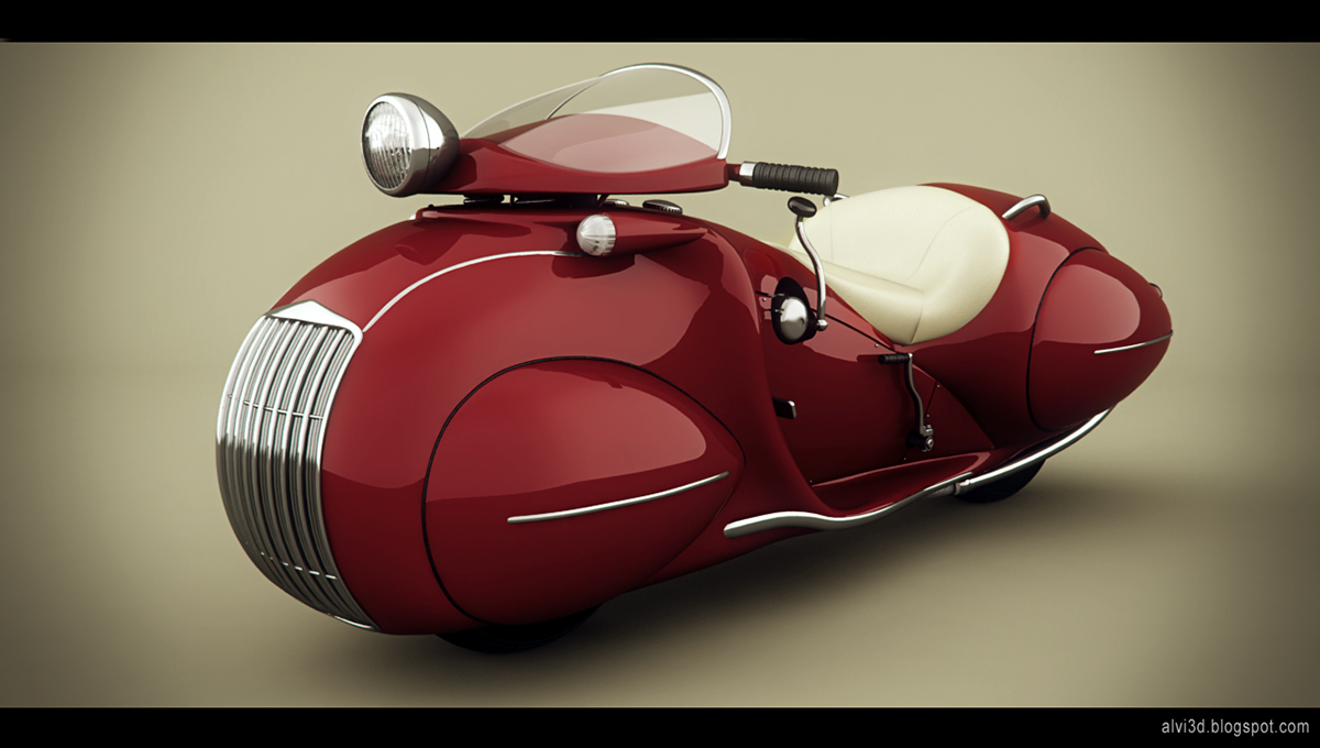 render 3d  3d  motorbike Custom cinema 4d Streamline
