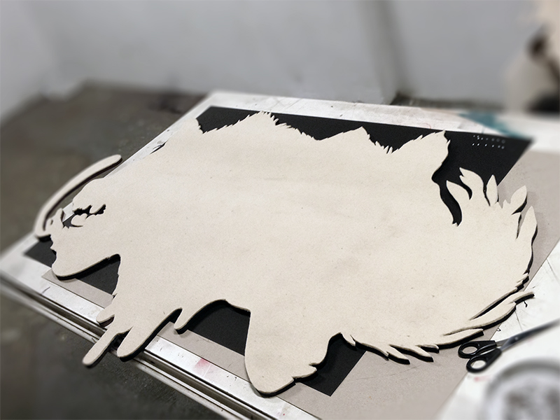 hyena art artist paint crafting Illustrator Collaboration