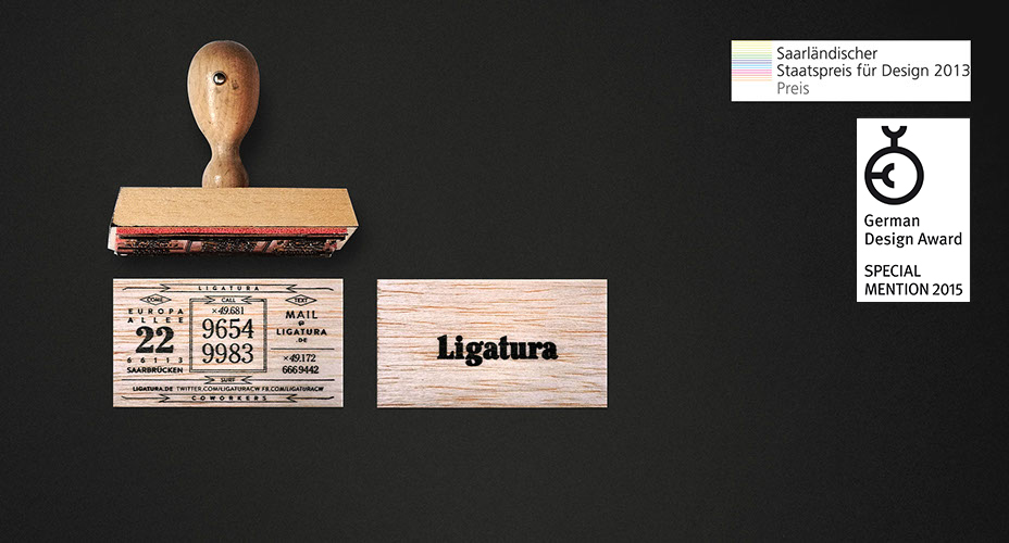 Corporate Design coworking ligatura branding  Office Stationery stamp