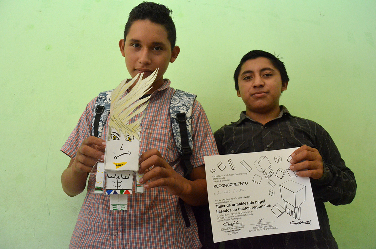 paper toys Workshop taller papiroarmables patrimonio inmaterial Oxkutzcab san francisco migrantes   yucatecos art toys