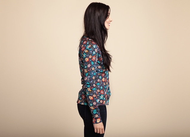 Cardigan florals textile pattern threadless select fall 2013 Retro