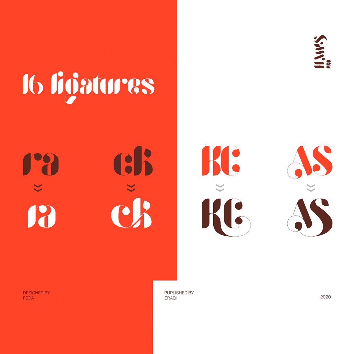 brown Display font orange Typeface
