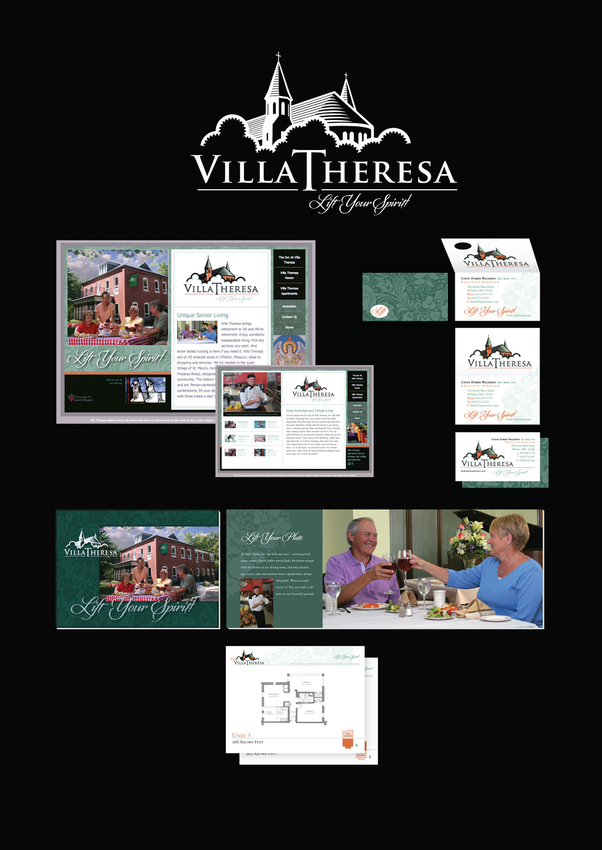 Assisted Living Campaign branding campaign branding Logo strategic campaign convent Villa Theresa O'Fallon