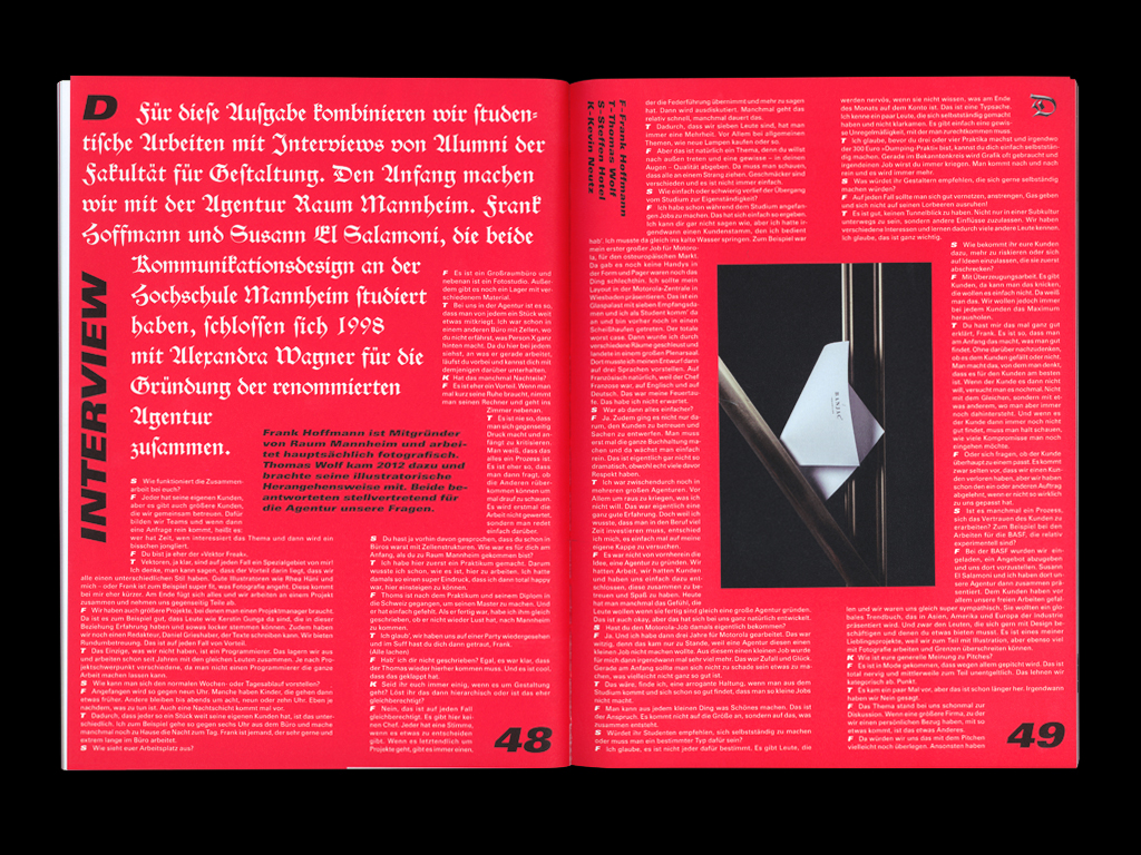Komma magazine Collision red black White Fraktur schwabacher letter mag