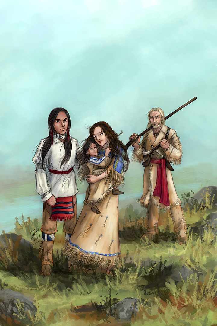 book cover native american american indian Native first nations western Frontier novel book digital photoshop painter