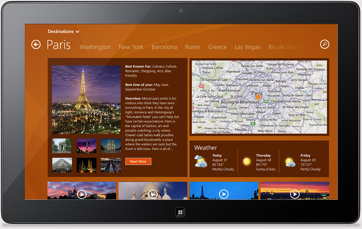 windows Windows 8 Microsoft metro modern apps tablet weather maps news editorial