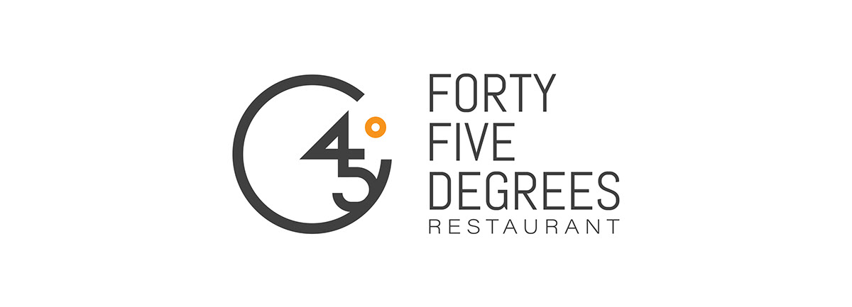 45 degrees branding  doha Food  Qatar restaurant Restaurant Branding