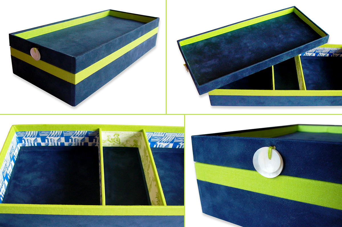 handmade box costumized notebook  tailored made objects prestigious objects  cardboard boxes costumized objects