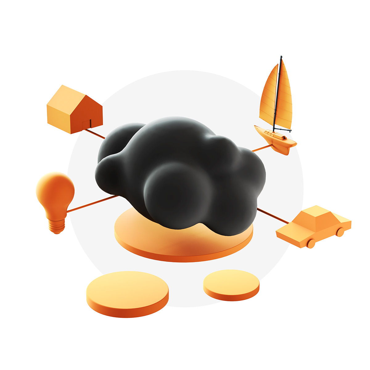 app icons ILLUSTRATION  3D softwarehouse Startup design crislabno graphicdesign