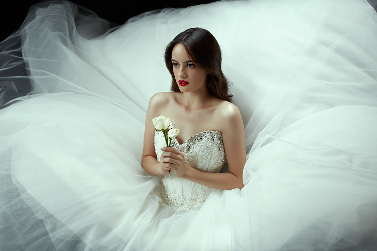 bride White model lucia melina caroga orange  vilchez