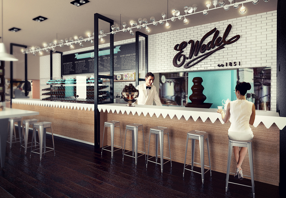 Interior restaurant cafe rendering Competition Hipster modern design