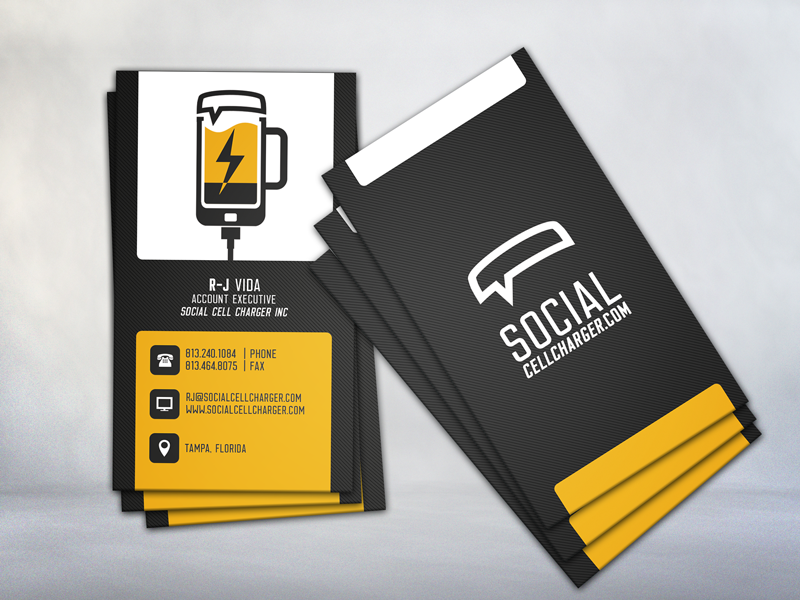 identity logo marketing materials business card cell phone beer