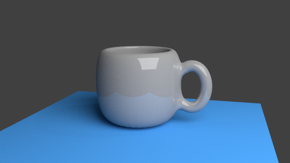 cup glossy blender modeling