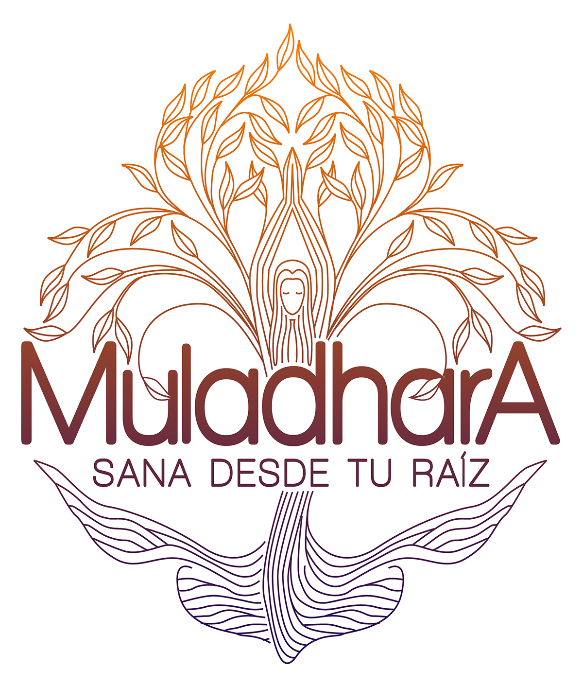 Muladhara chacra reiki tarot centro de estetica Spa logo design Flores de bach natural masajes raiz relajacion centro espiritual Yoga