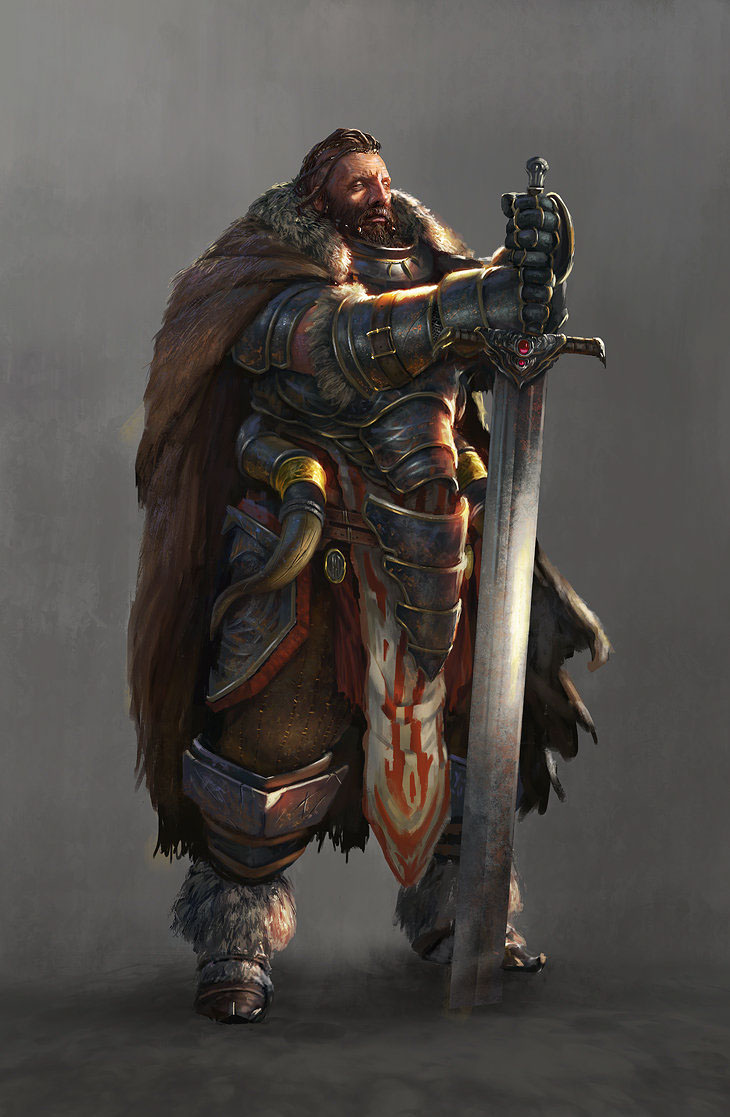 Barbarian Character khalim guardian armored Sword warrior fantasy concept grosnez