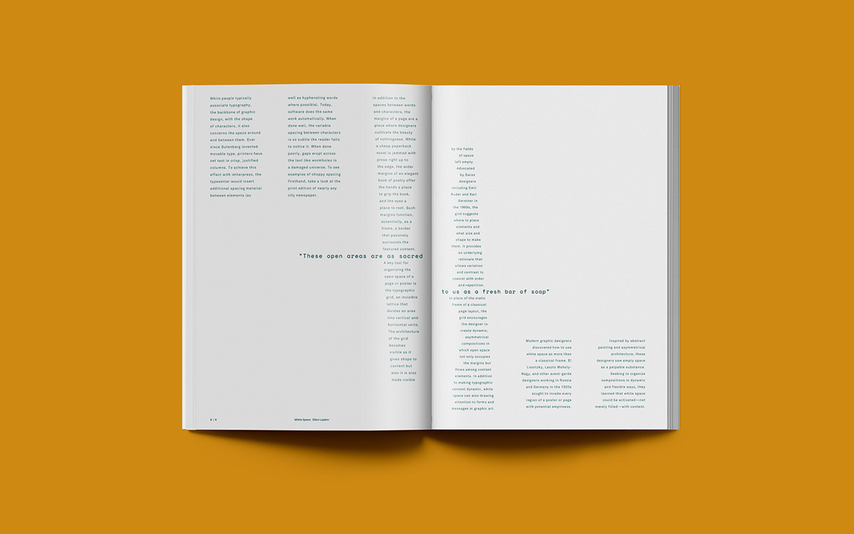 UTS typography   magazine editorial design textandimage Kenya Hara Ellen Lupton