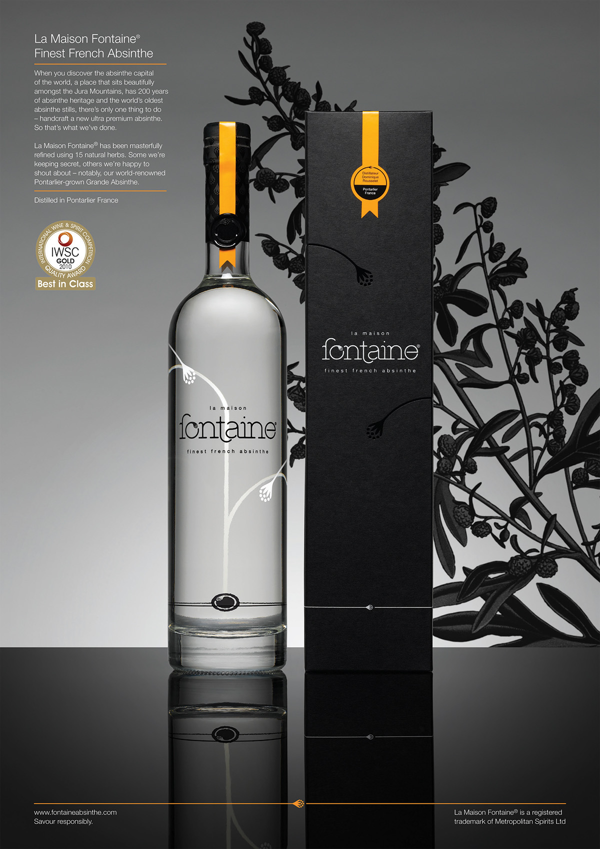 Absinthe bottle design logo Drinks Branding Spirits Branding alcohol