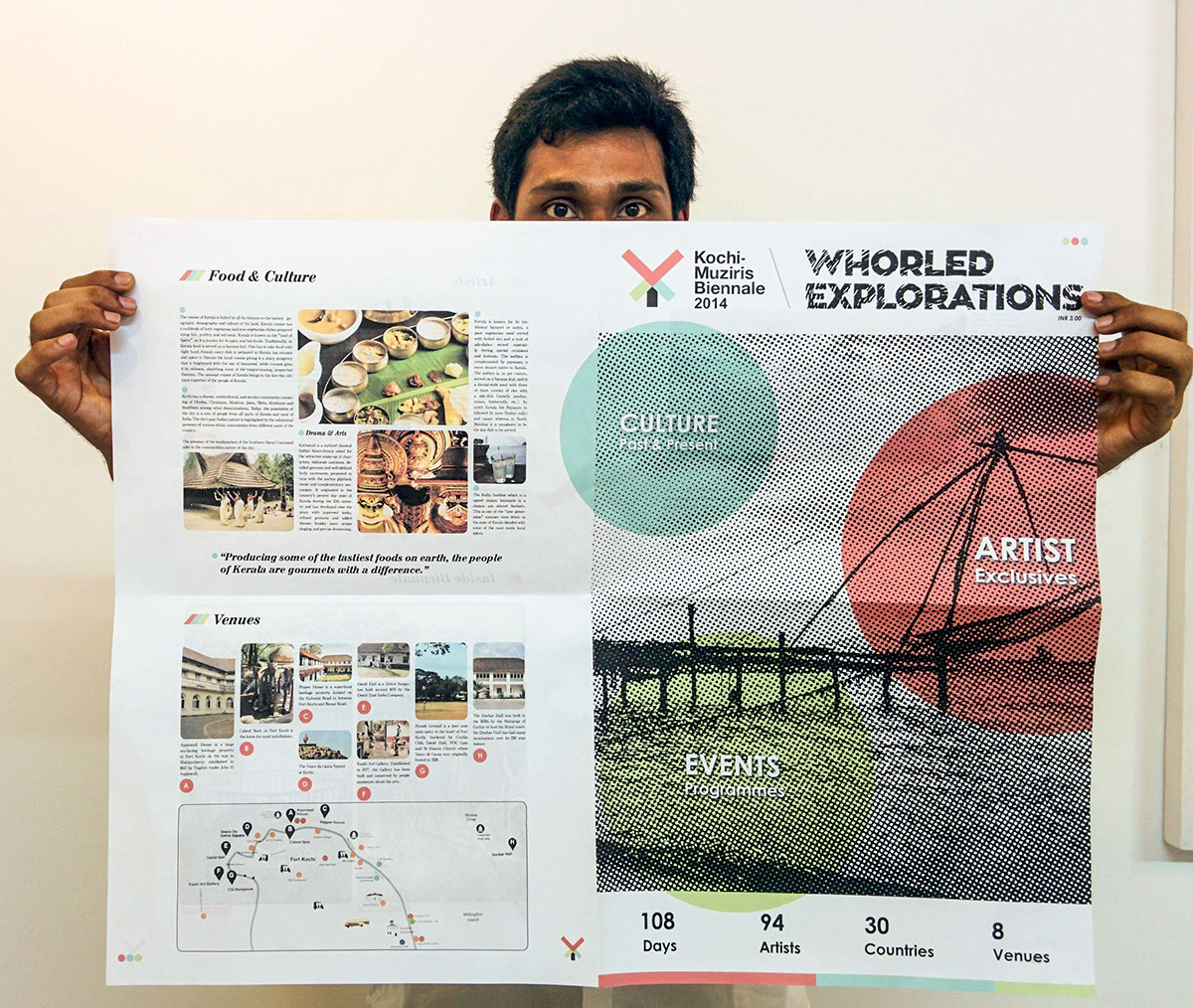 Kochi Biennale news newsletter art Layout grids India kerala