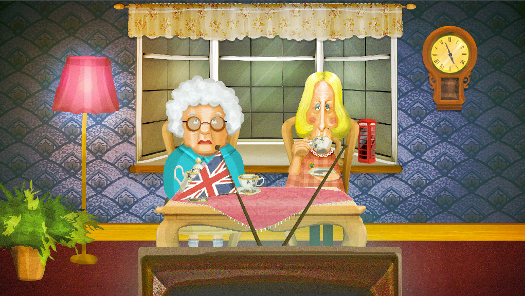 british tea Flash animated granny vintage romance