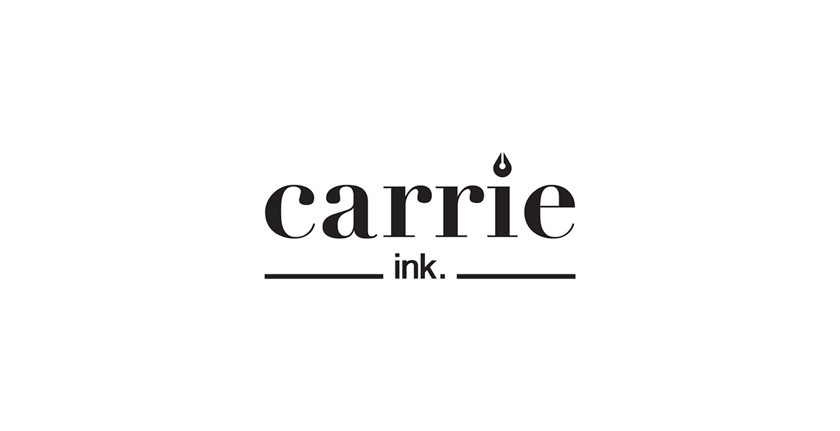 carrie ink writer logo pen clean simple