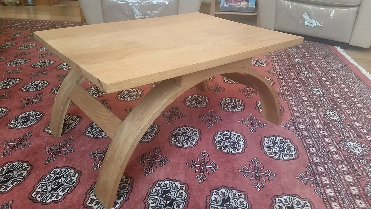 oak table furniture wood Steam bending bespoke
